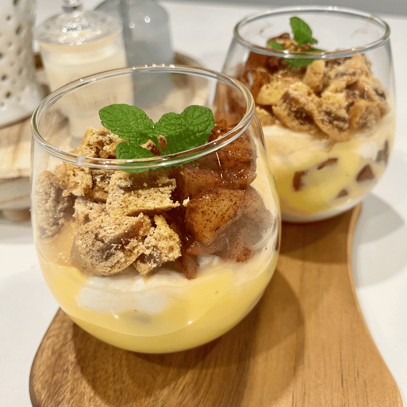 custard and crumble parfait