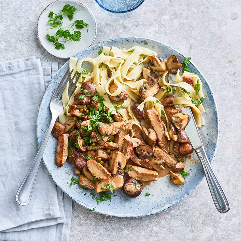 Emincé de porc aux champignons