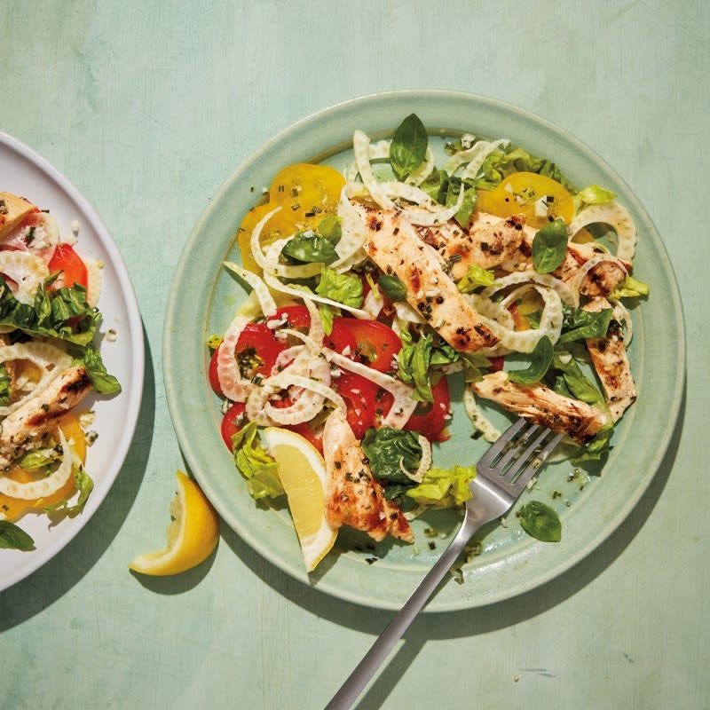 Photo of Barbecued chicken with shaved summer salad by WW