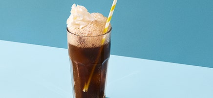 Iced chocolate cola float