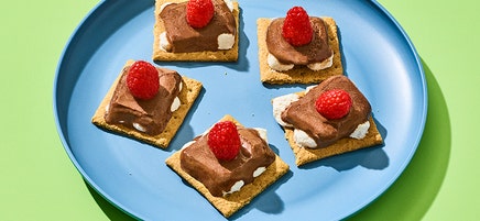 Frozen fudge bar open-face s'mores