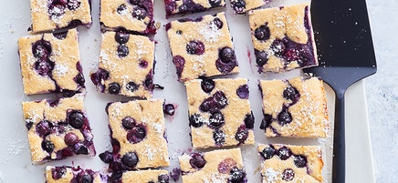 Blueberry protein snack cake
