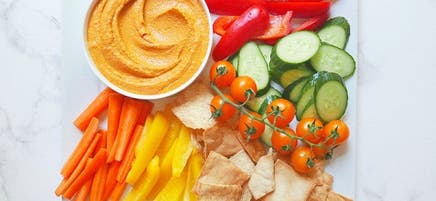 Roasted red pepper hummus