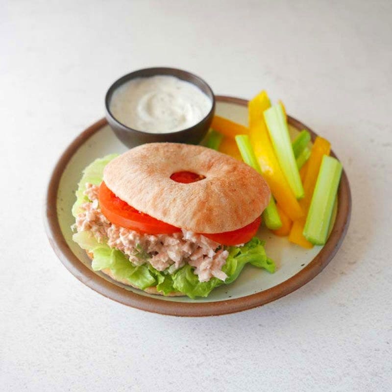 Photo of Tuna sandwich with veggie sticks & dip by WW