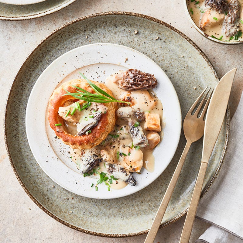 Pastete mit Pilzsauce