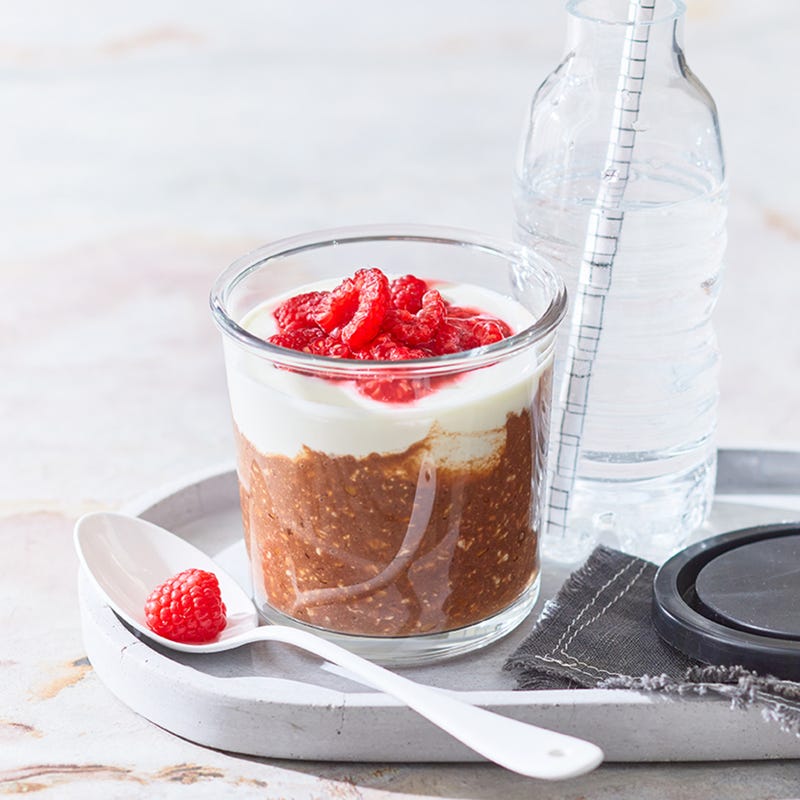 Himbeer-Espresso-Overnight-Oats