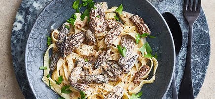 Tagliatelle avec sauce aux morilles