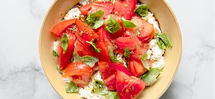 Cottage cheese caprese