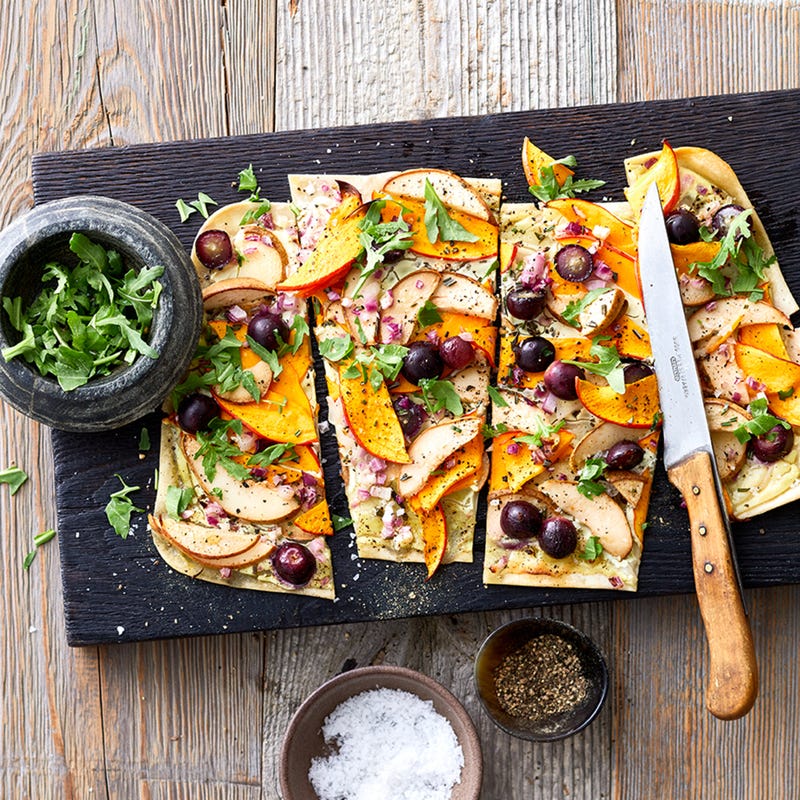 Herbst-Flammkuchen mit Birne