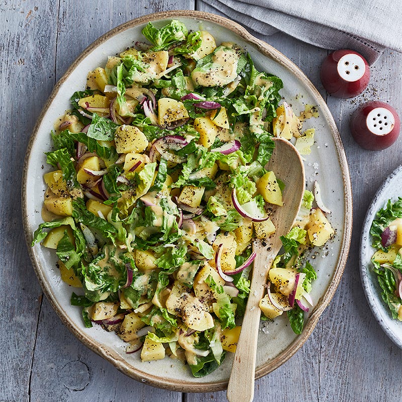 Photo of Warm potato and romaine salad by WW