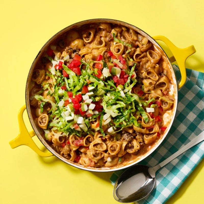 Photo de Macaroni et hamburger au fromage tout-en-un par WW