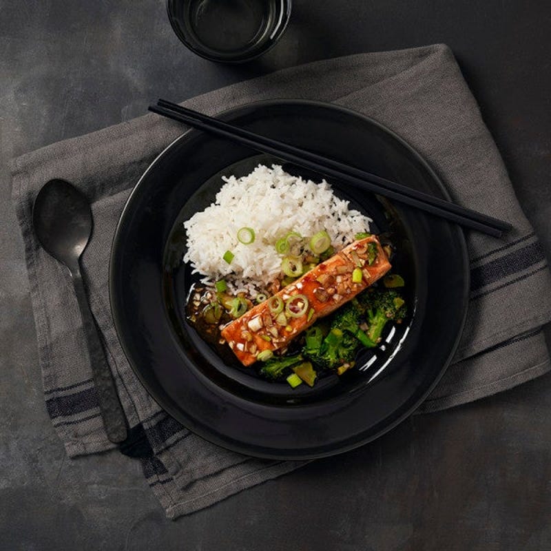 Saumon au piment doux et brocoli