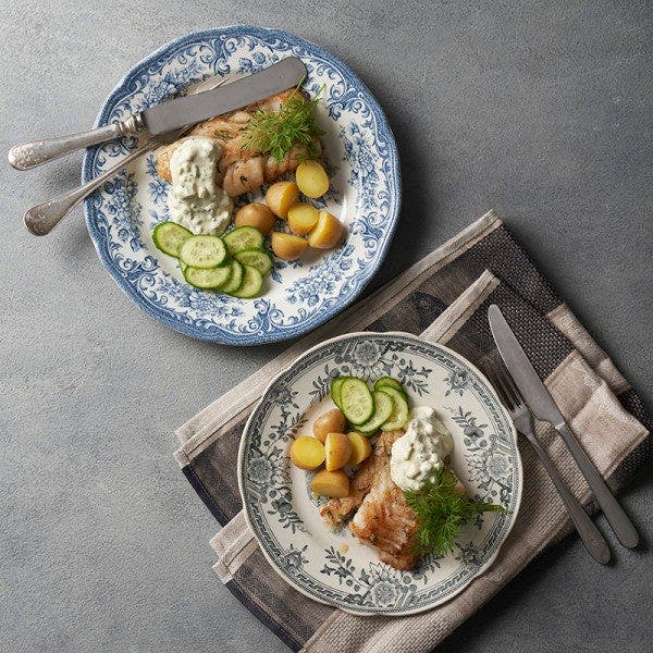 Cabillaud aux pommes de terre et rémoulade de pommes