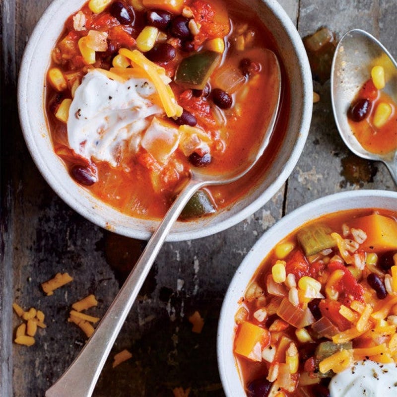Photo of Black bean, farro & roasted squash chili by WW