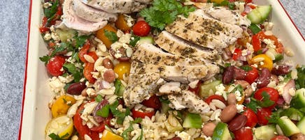 Anna's Mediterranean orzo and chicken salad