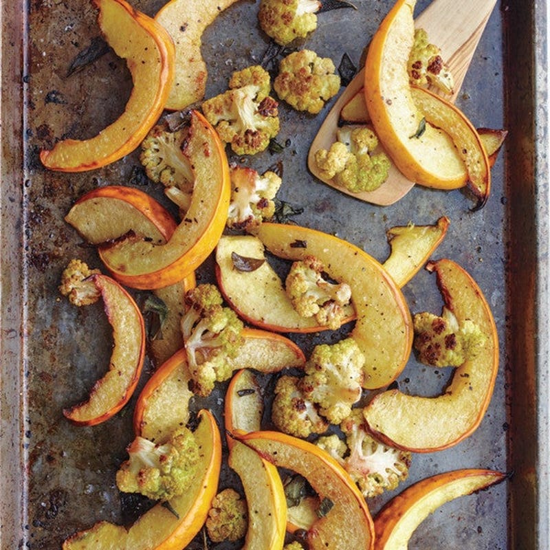 Photo de Courge Delicata et romanesco rôtie à la sauge par WW