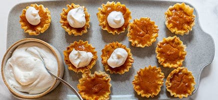 Easy five-ingredient pumpkin pie tartlets