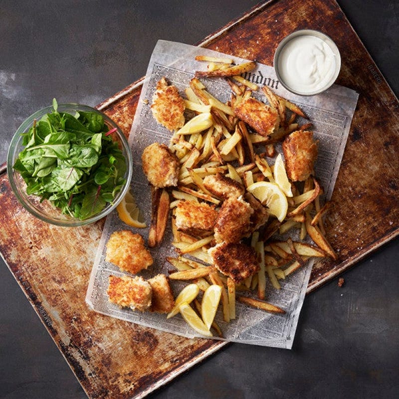 Fish and chips au citron