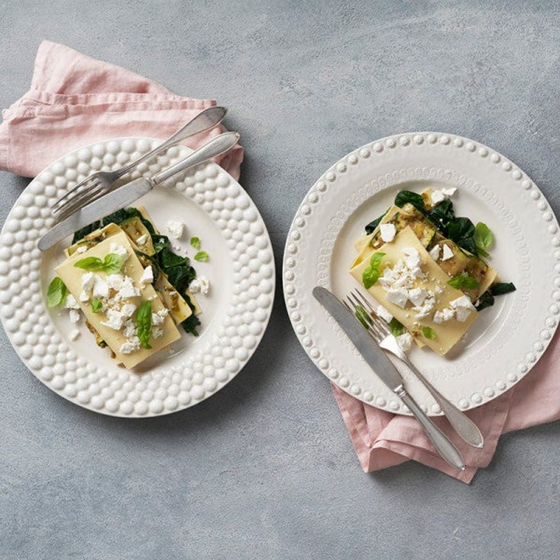 Lasagnes feta courgettes et pesto