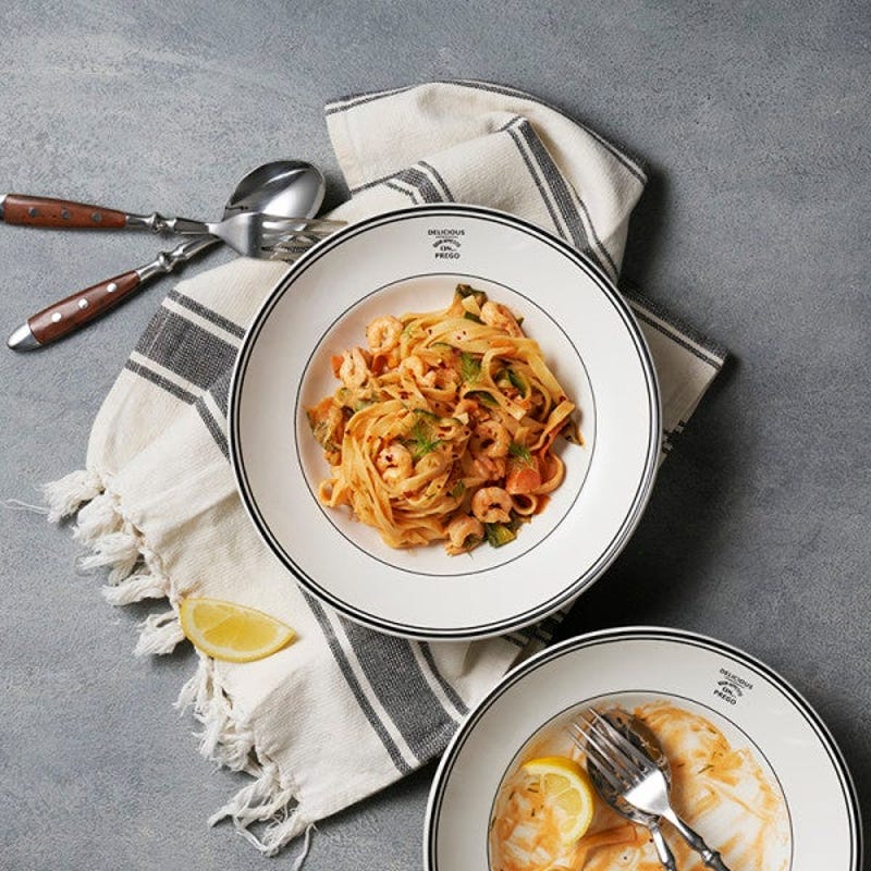 Pâtes aux crevettes et courgettes