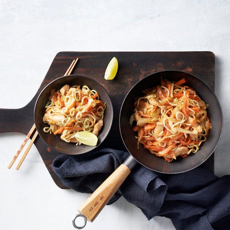 Wok de nouilles au poulet