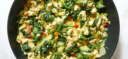 Fajita-style tofu scramble