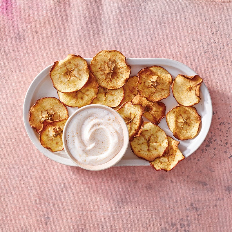ViktVäktarna - Airfryer äppelchips med kanelyoghurt