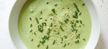 Creamy edamame soup