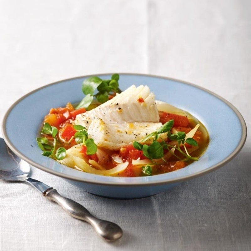 Photo de Cabillaud poché aux tomates et pommes de terre nouvelles prise par WW