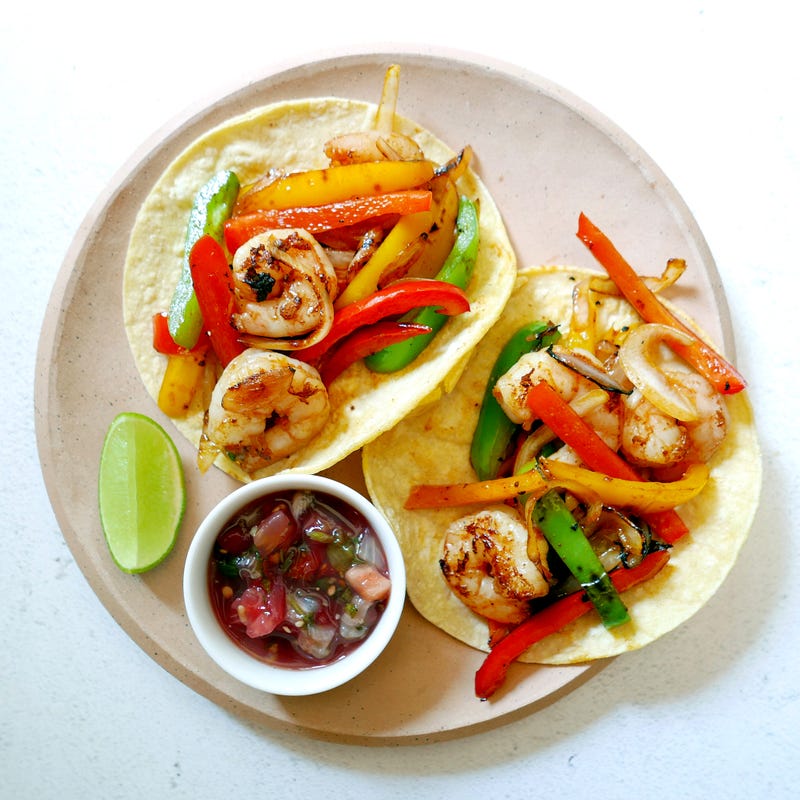 Photo of Restaurant shrimp fajitas by WW