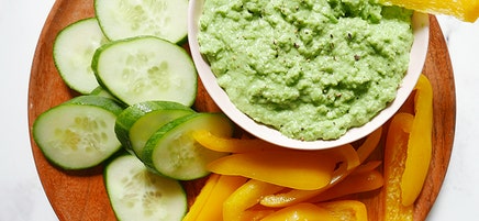 Lemony green pea dip