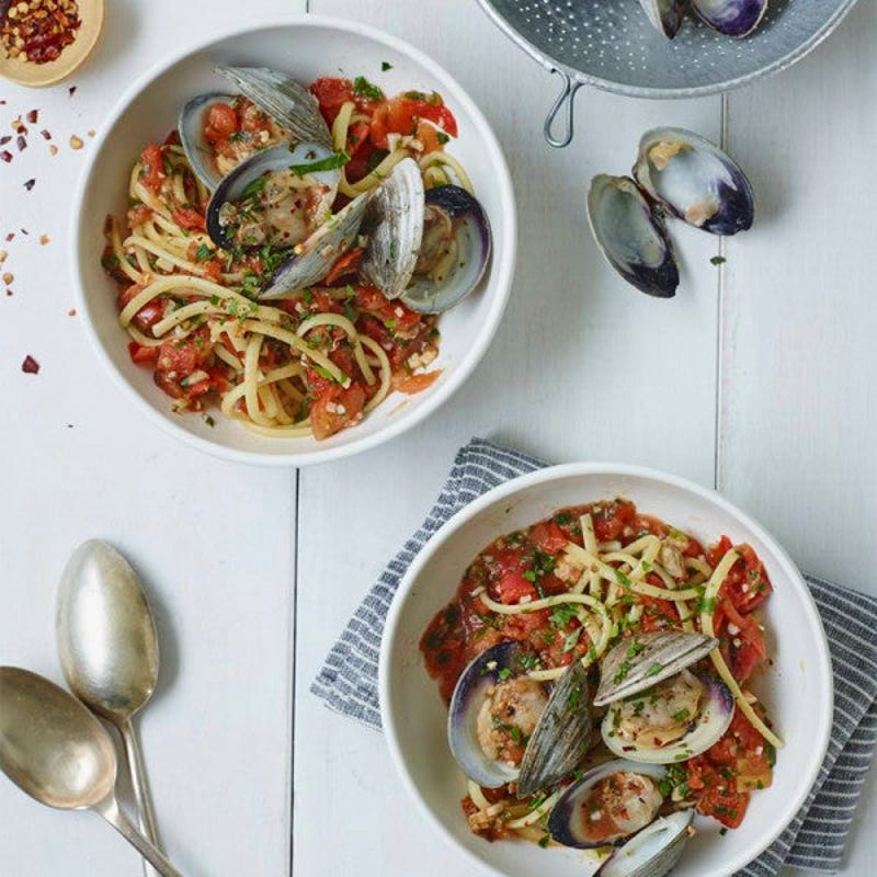 Photo of Linguini with red clam sauce & fresh herbs by WW