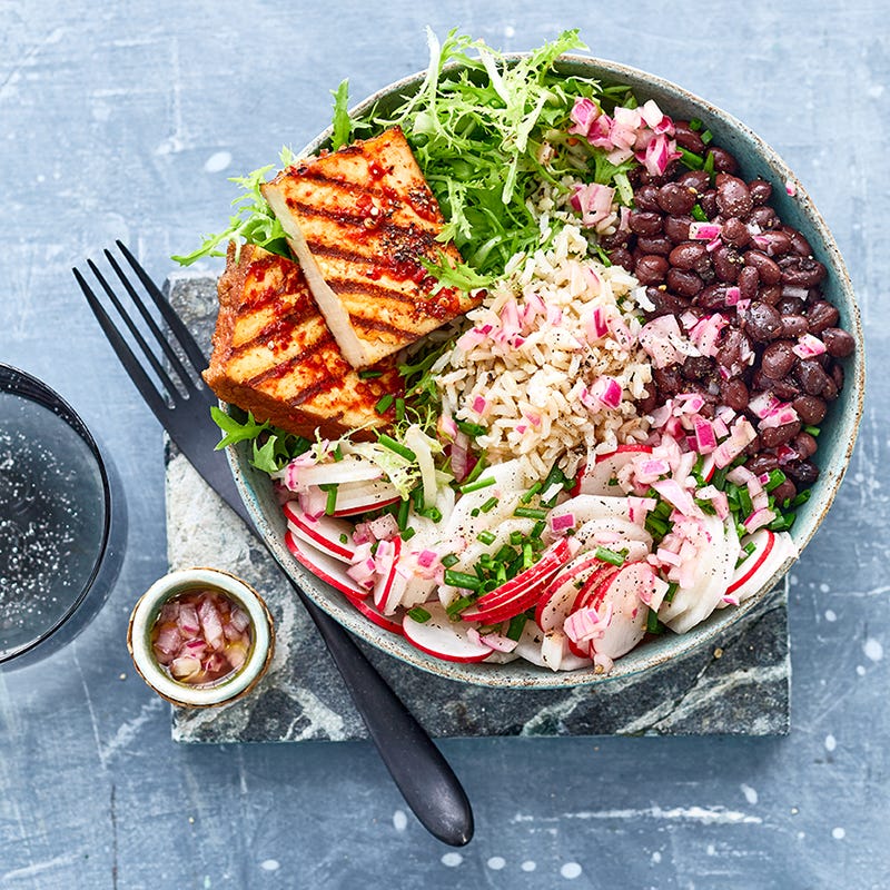 Photo of Smoked tofu, black bean & brown rice bowl by WW