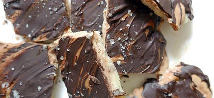 Peanut and chocolate banana bark