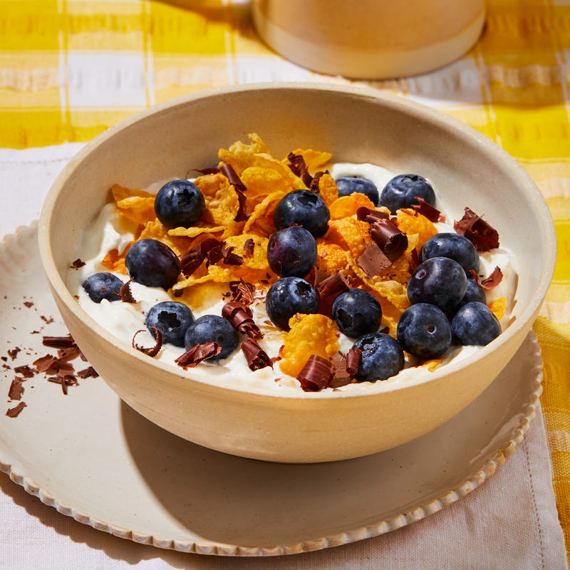 Bananenskyr mit Cornflakes