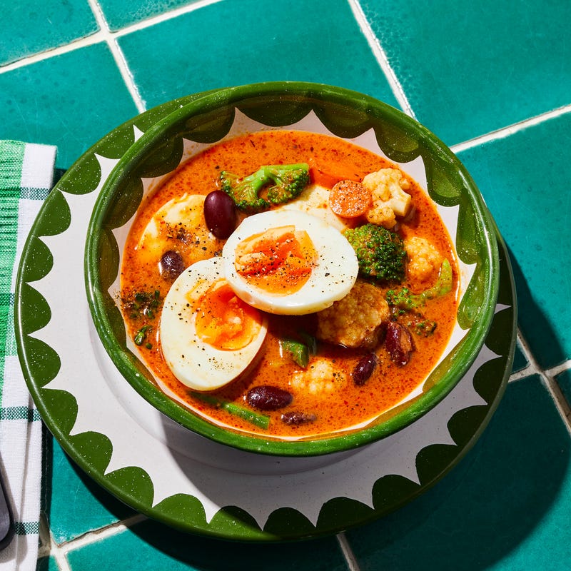 Eier in Kokos-Currysauce