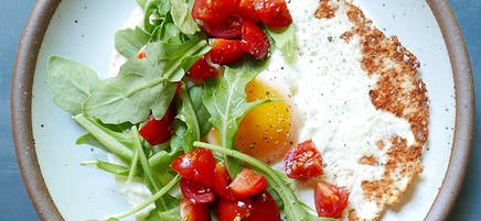 Tortilla met krokant ei en feta