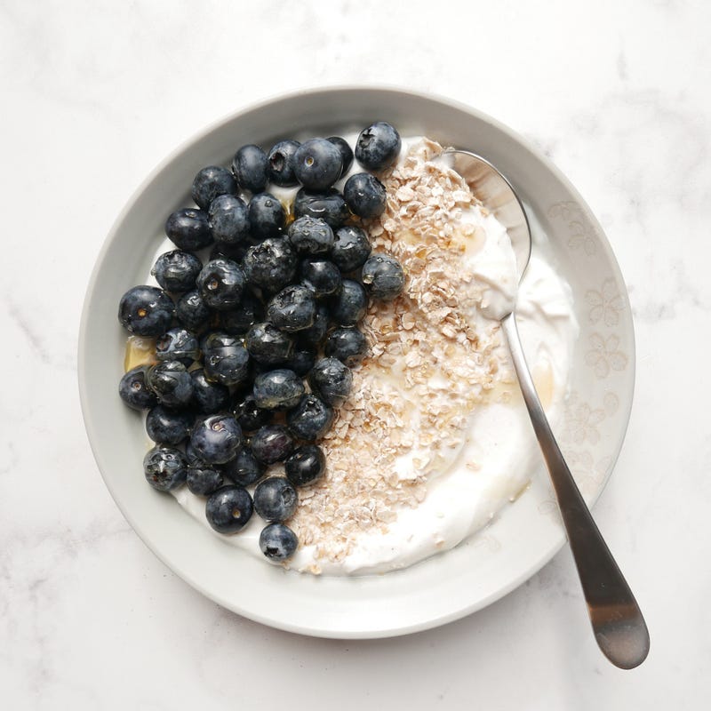 Zimtquark mit Heidelbeeren
