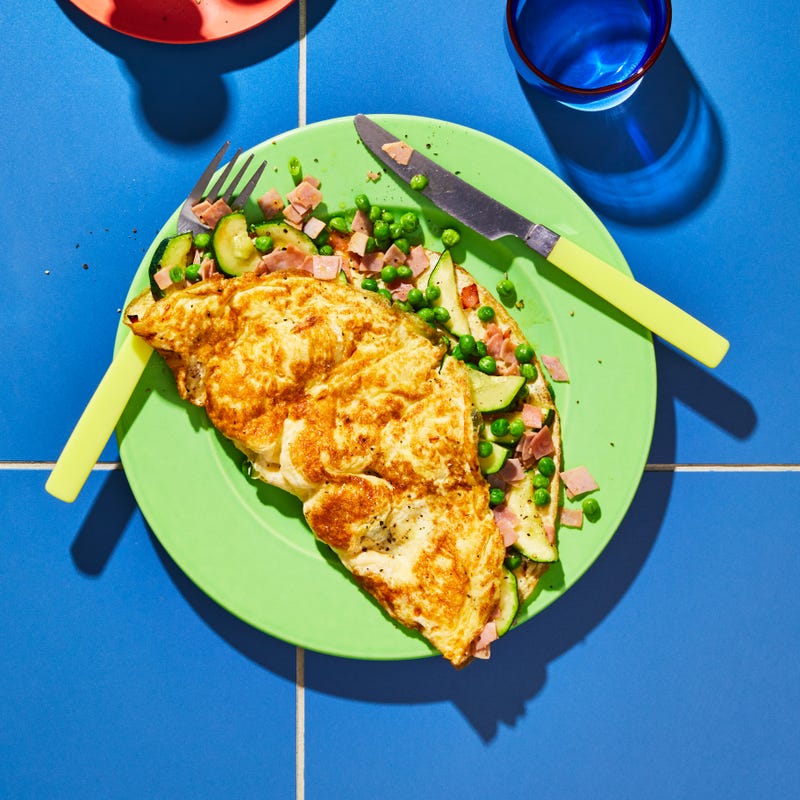 Schinkenomelette mit Zucchini