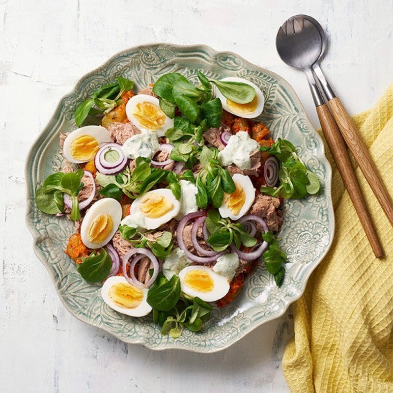Photo de Salade de pommes de terre au thon et aux œufs par WW