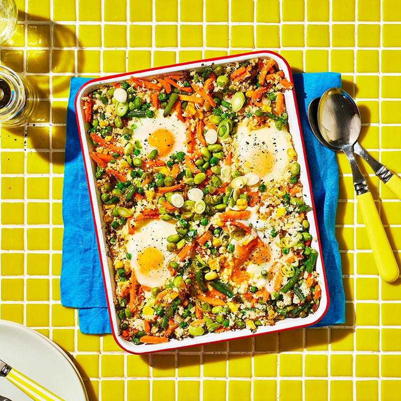 Photo of Sheet pan cauliflower fried rice with eggs by WW