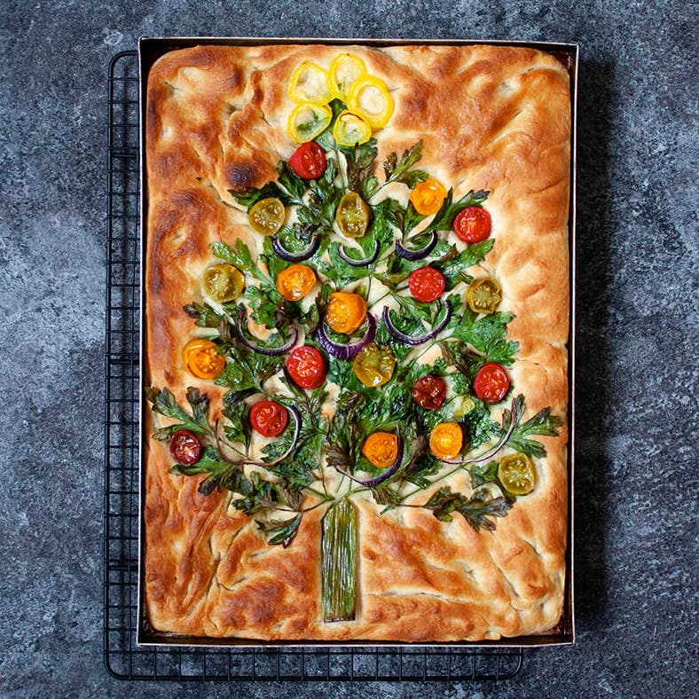 Weihnachtliche Foccacia