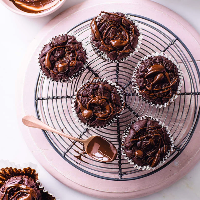 Schokomuffins mit Banane