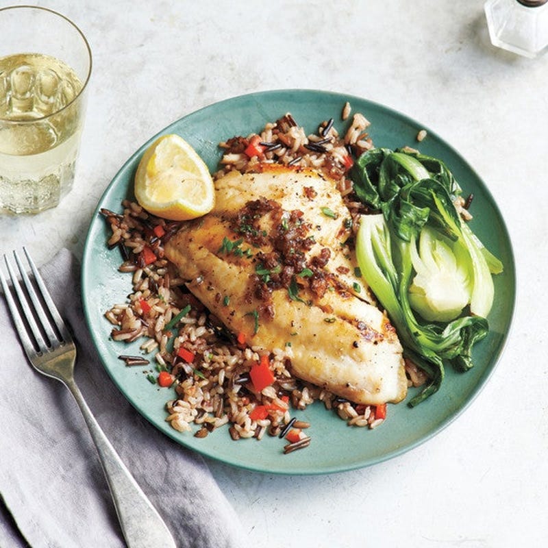 Photo de Tilapia avec vinaigrette chaude au xérès et riz sauvage par WW