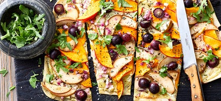 Herbst-Flammkuchen mit Birne