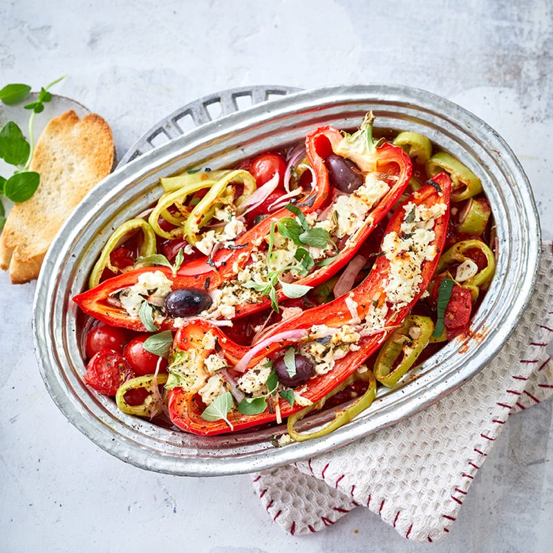 Schafskäse-Paprika-Auflauf