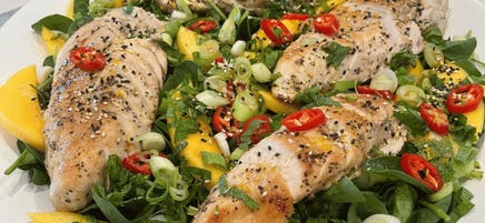Anna's chicken mango salad with citrus dressing