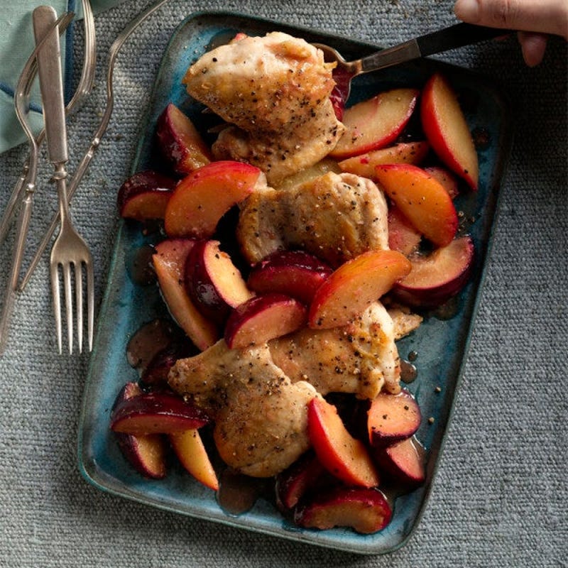Photo of Chicken thighs with ginger-plum sauce by WW