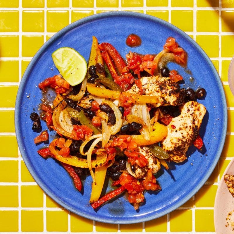 Photo of Sheet pan fajita chicken and black beans by WW