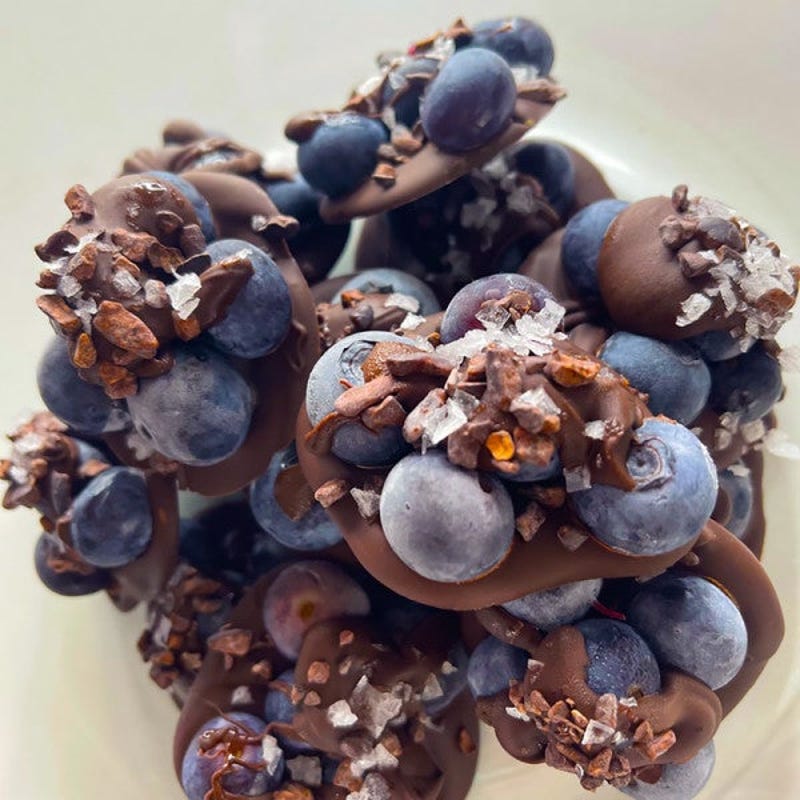 Photo of Chocolate-Drizzled Blueberry Disks by WW